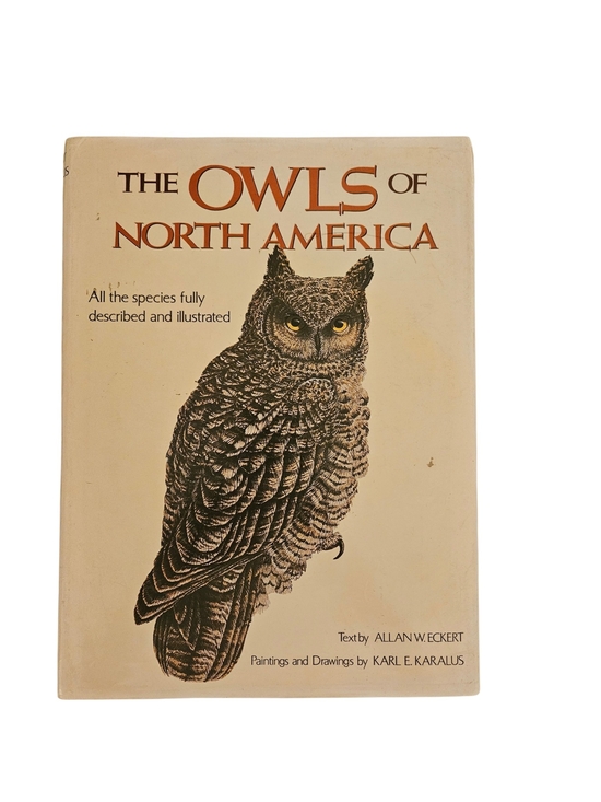 Vintage Other - Vintage The Owls of North America Coffee Table Book — cream, brown, black